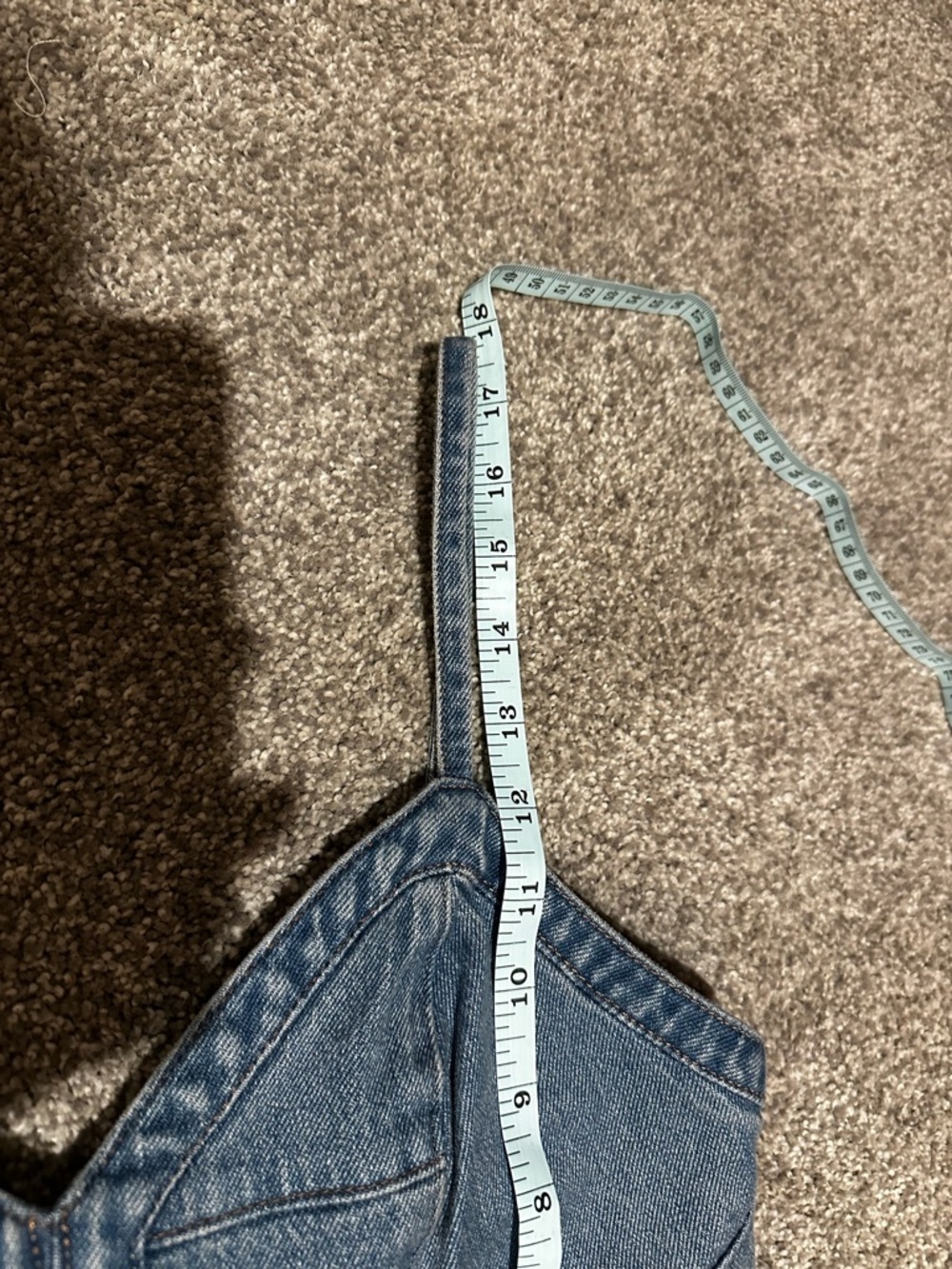 Express Denim Bustier Crop Top NWT - Picture 6 of 7